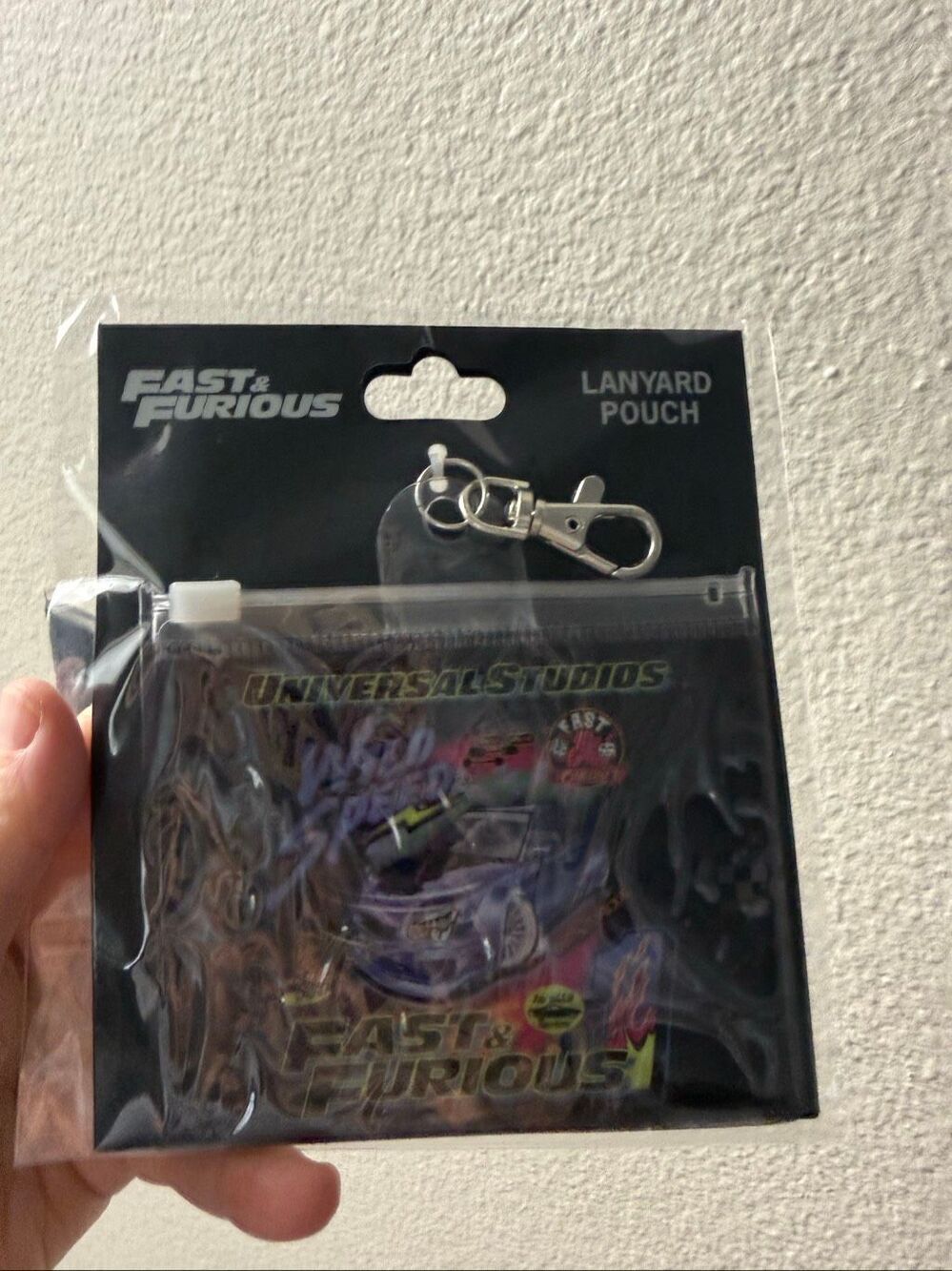 Universal Studios Fast and Furious Supercharged Lanyard Pouch New